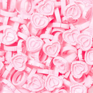 Heart Shape Glue Rings 100 PCS Akinolashes